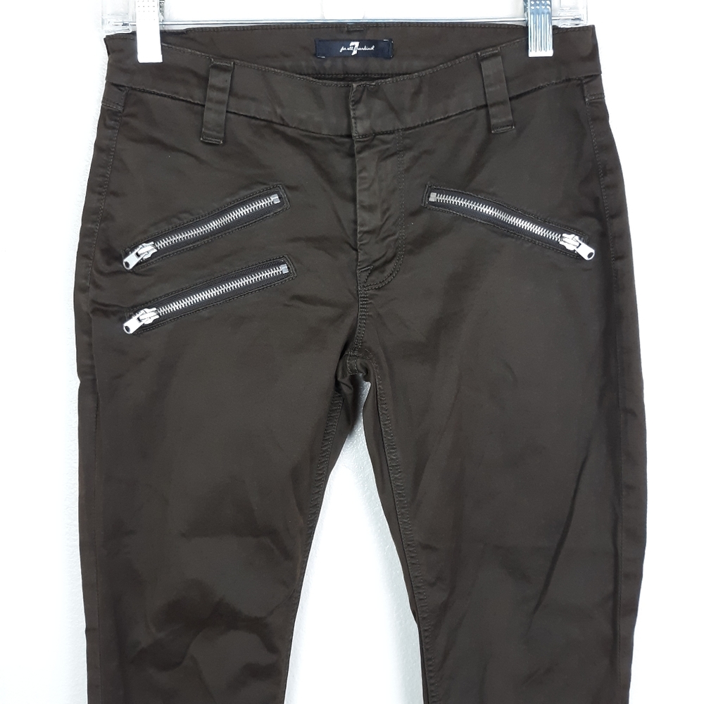7 For All Mankind Wren Zipper Crop Pants Size 25 - Picture 3 of 14
